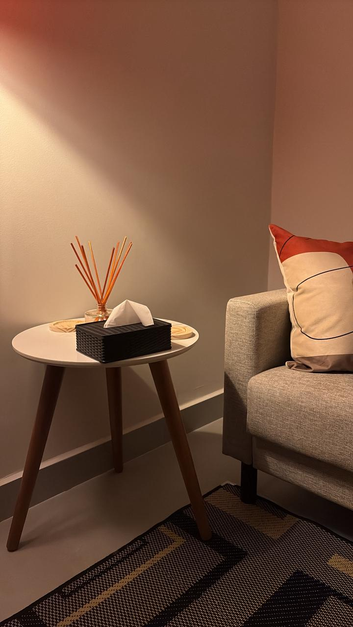 Ambiente acolhedor do consultório